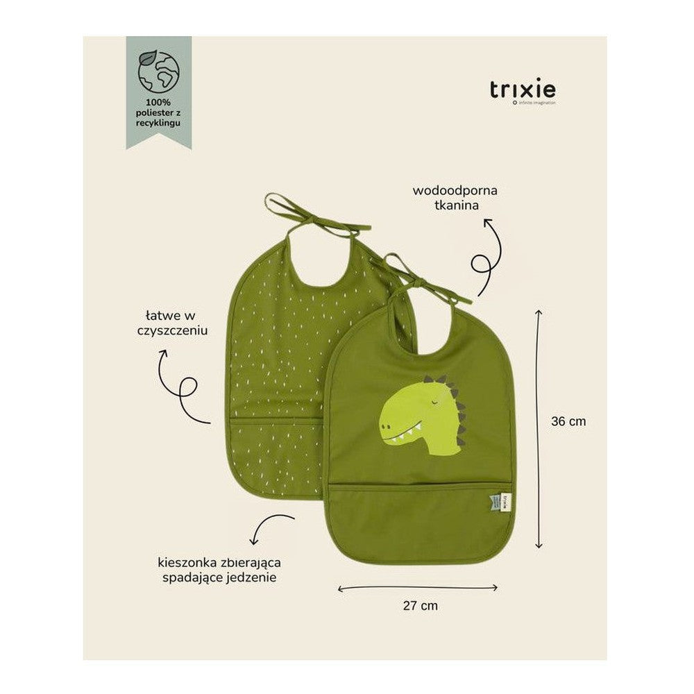 Wodoodporne śliniaki Dinozaur Trixie – 2 szt., 36 × 27 cm – zdjęcie 2