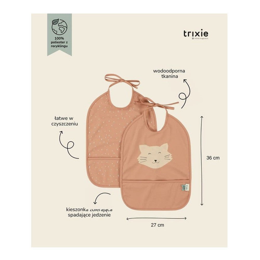 Wodoodporne śliniaki Kot Trixie – 2 szt., 36 × 27 cm – zdjęcie 2