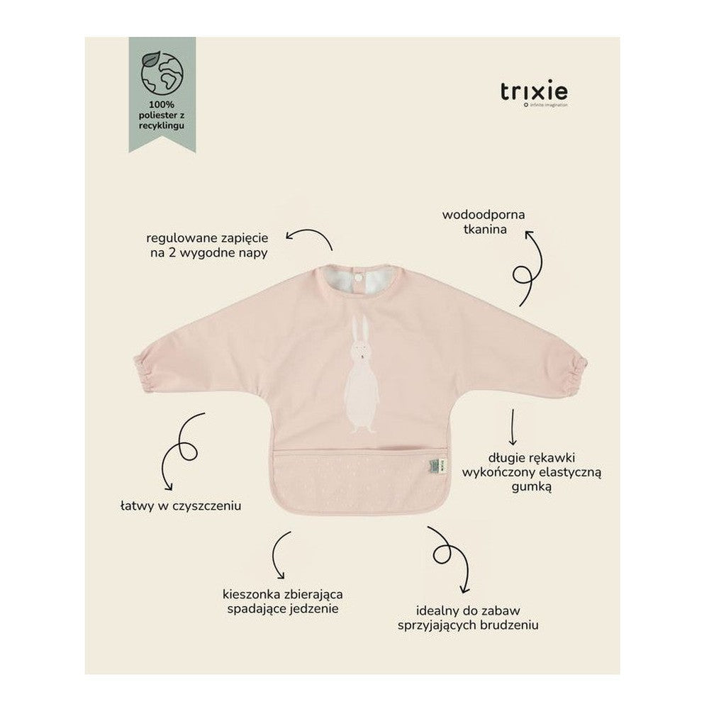 Wodoodporny śliniak z długimi rękawkami Królik Trixie – 42 × 30 cm – zdjęcie 2