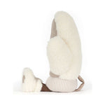 Maskotka Jellycat Amuseables – Rękawiczka 27 cm, zbliżenie na haftowaną naszywkę