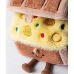 Maskotka Jellycat Amuseables – Skrzynia Skarbów 19 cm, zbliżenie na monety i kolorowe klejnoty