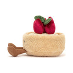 Pluszowa tarta truskawkowa Jellycat widziana z boku