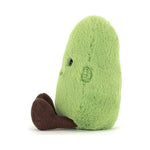 Maskotka Jellycat Amuseables – Zielona Fasola 13 cm, widok z boku