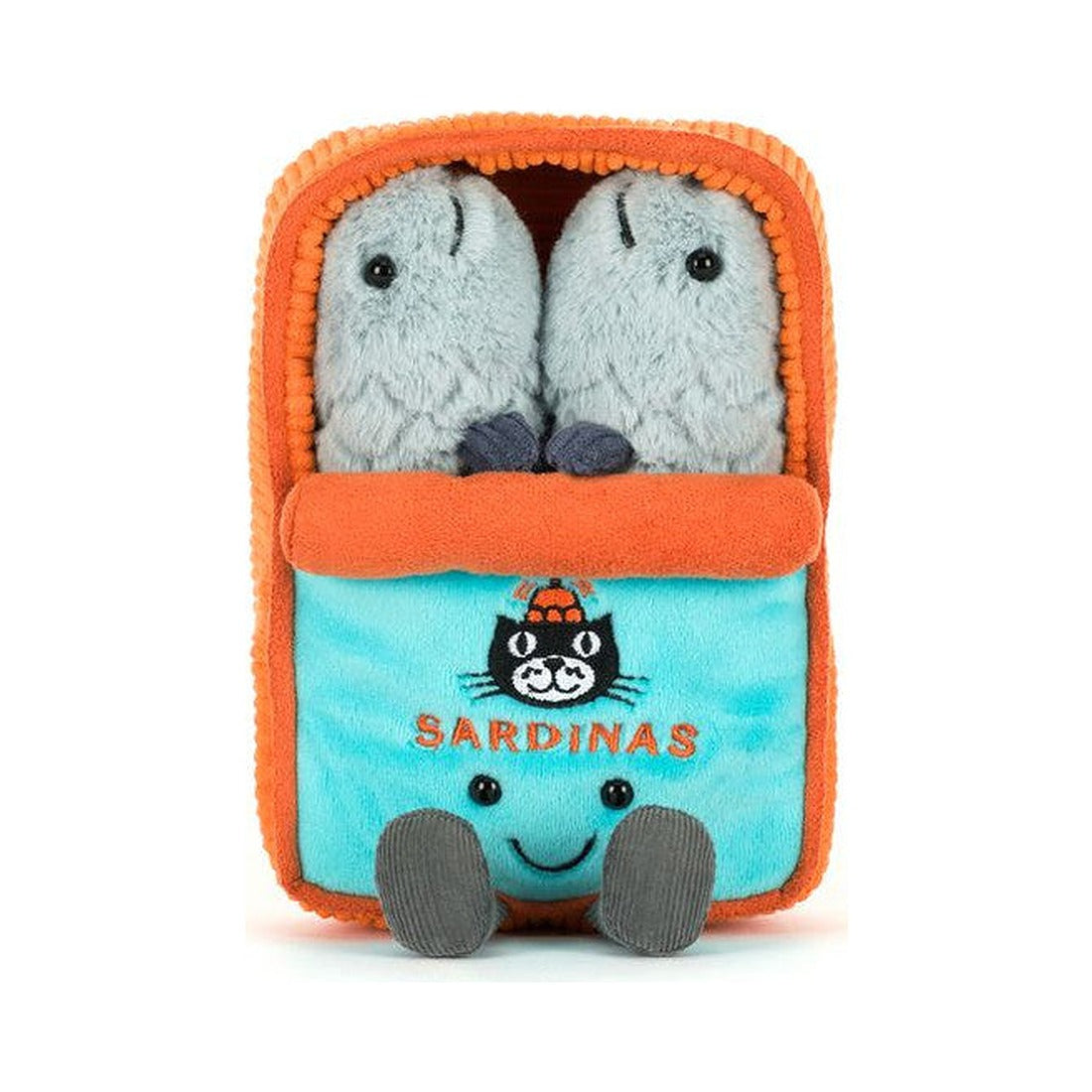 Maskotka Jellycat Amuseables – Puszka Sardynek 17 cm, widok z przodu