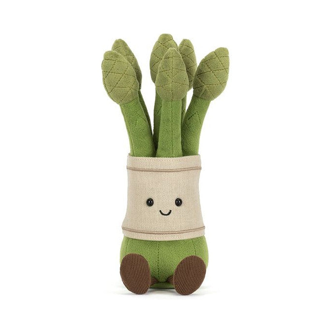Maskotka Jellycat Amuseables – Szparagi 22 cm, widok z przodu