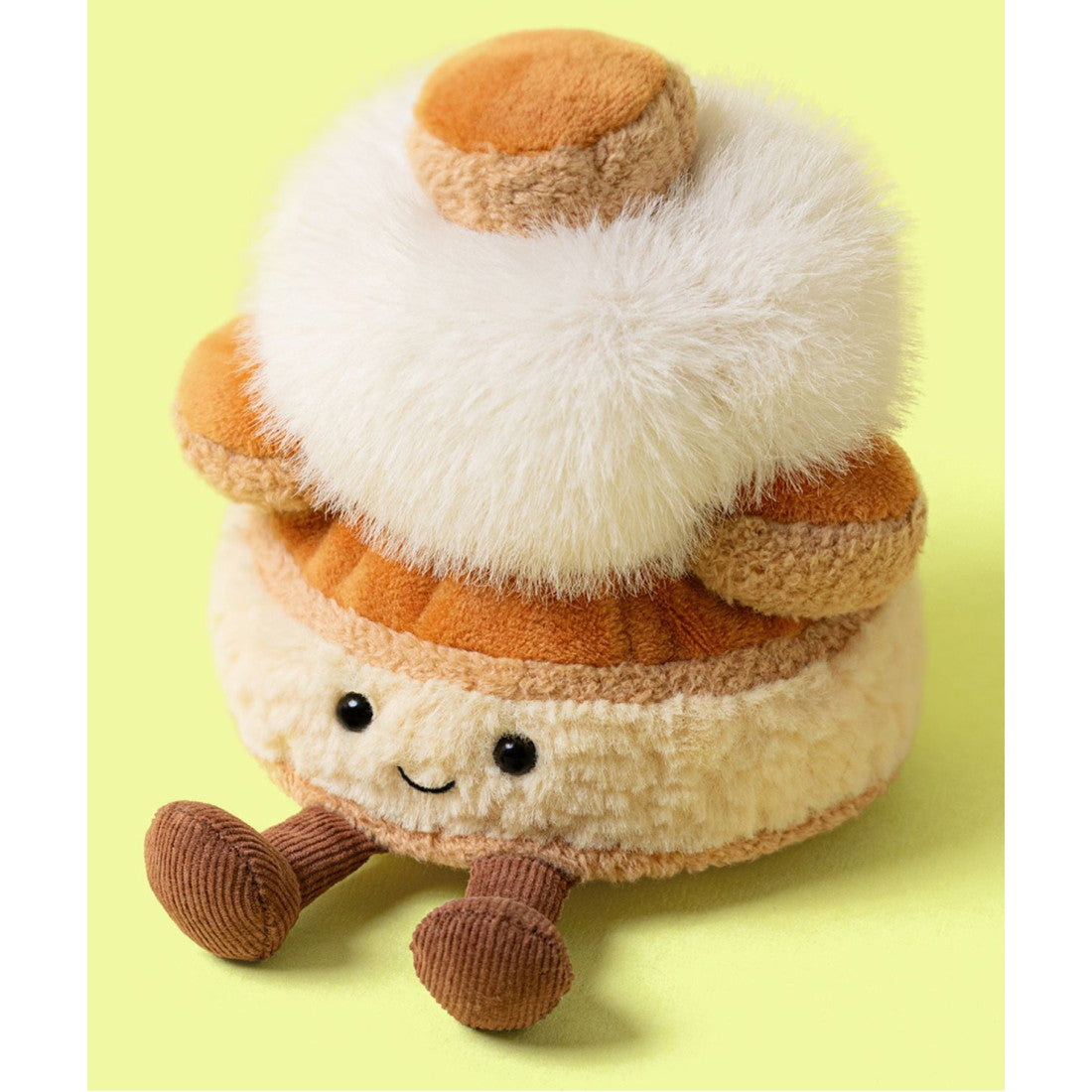 Maskotka Jellycat Amuseables – Deser Saint Honoré Mirielle 14 cm, deser na żółtym tle