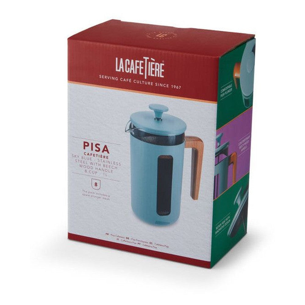 Zaparzacz do kawy French Press Pisa La Cafetière – błękitny, 8 filiżanek – zdjęcie 4