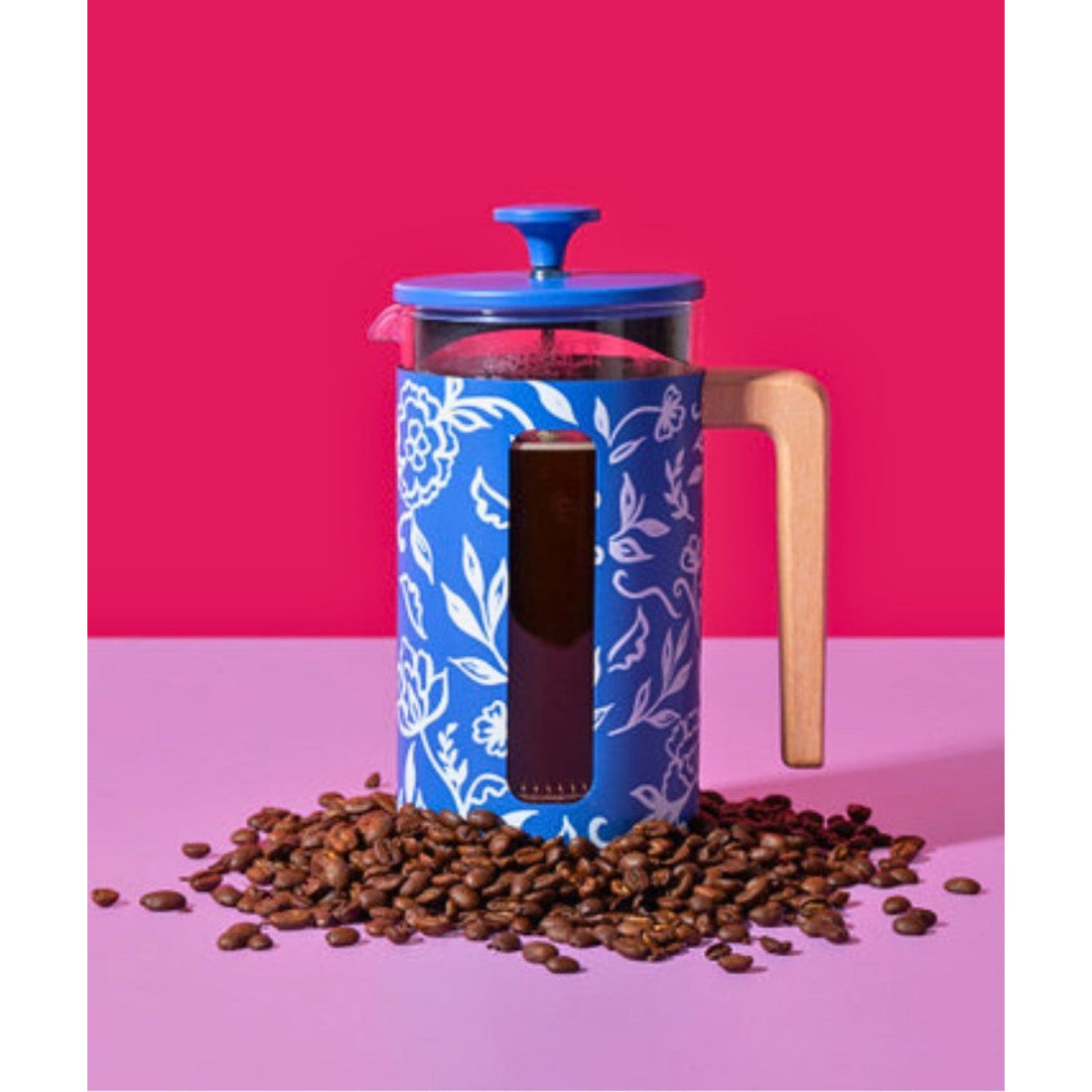 Zaparzacz do kawy French Press Pisa La Cafetière – Blu Fiorato, 8 filiżanek – zdjęcie 6