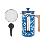 Zaparzacz do kawy French Press Pisa La Cafetière – Blu Fiorato, 8 filiżanek