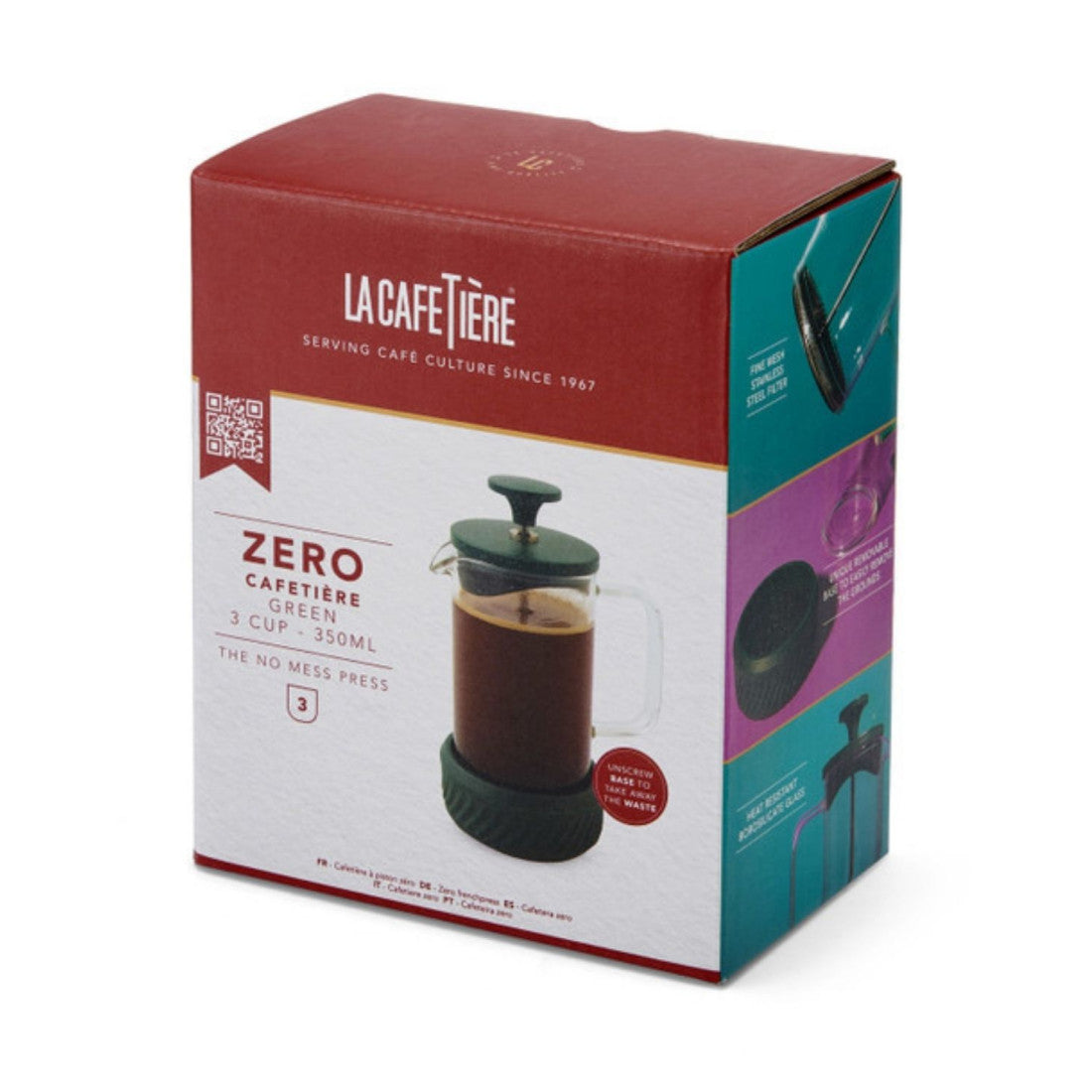 Zaparzacz do kawy French Press Zero La Cafetière – zielony 350 ml – zdjęcie 7