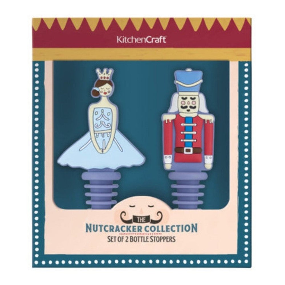 Zatyczki do butelek The Nutcracker Kitchen Craft – niebieska i czerwona, 2 szt. – zdjęcie 3