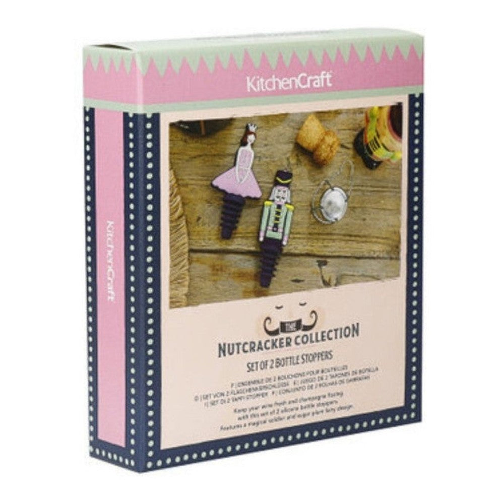 Zatyczki do butelek The Nutcracker Kitchen Craft – zielona i różowa, 2 szt. – zdjęcie 7
