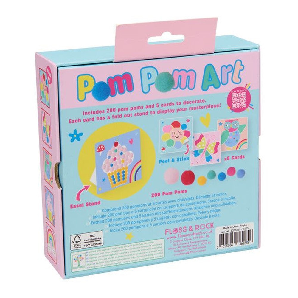 Zestaw kreatywny Pom Pom Art Tęczowe Wróżki Floss & Rock – ok. 200 pomponów – zdjęcie 4