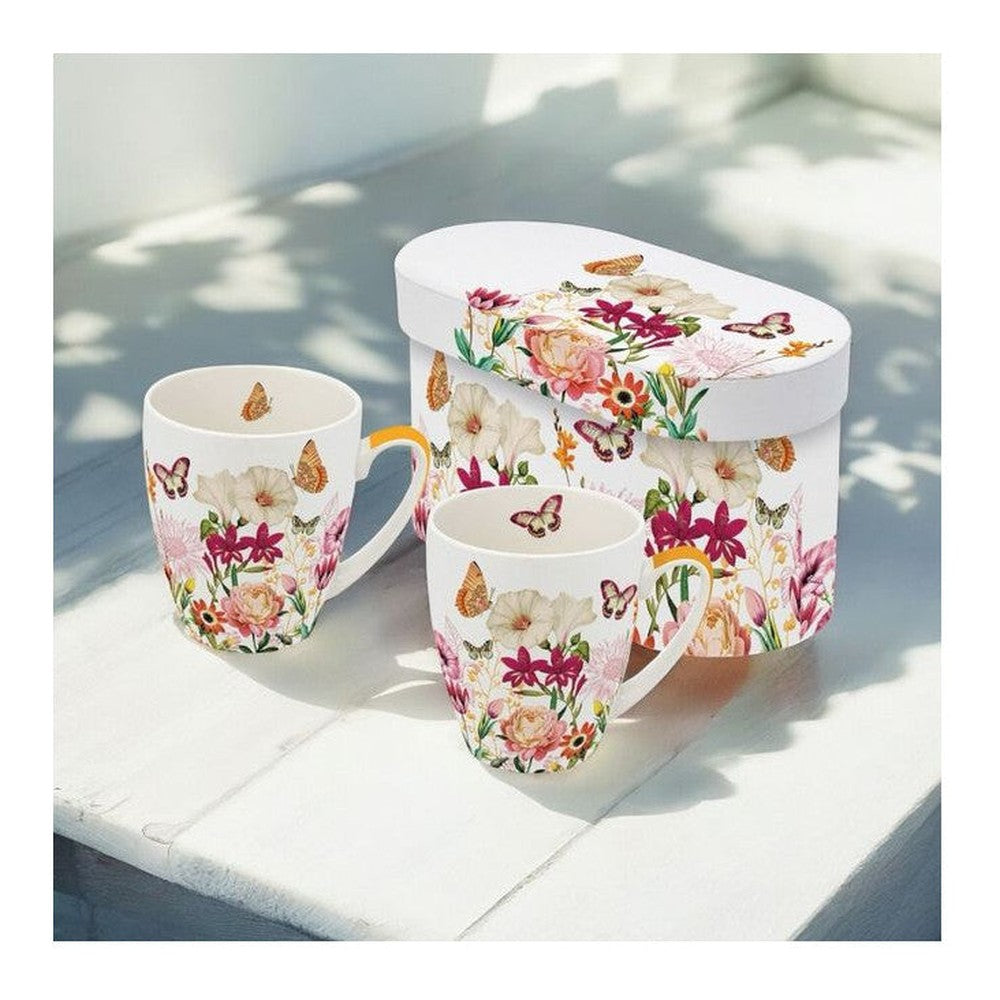 Zestaw kubków porcelanowych Kwiaty & Motyle PPD – 2 szt., 350 ml – zdjęcie 2