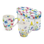 Zestaw kubków porcelanowych Motyle & Kwiaty PPD – 2 szt., 350 ml