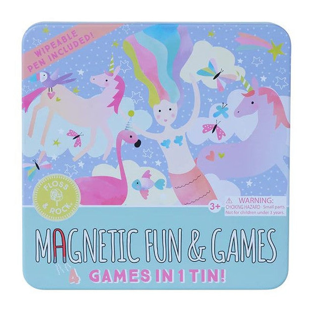 Zestaw magnetycznych gier i zabaw Kraina Fantazji Floss & Rock – 4 w 1