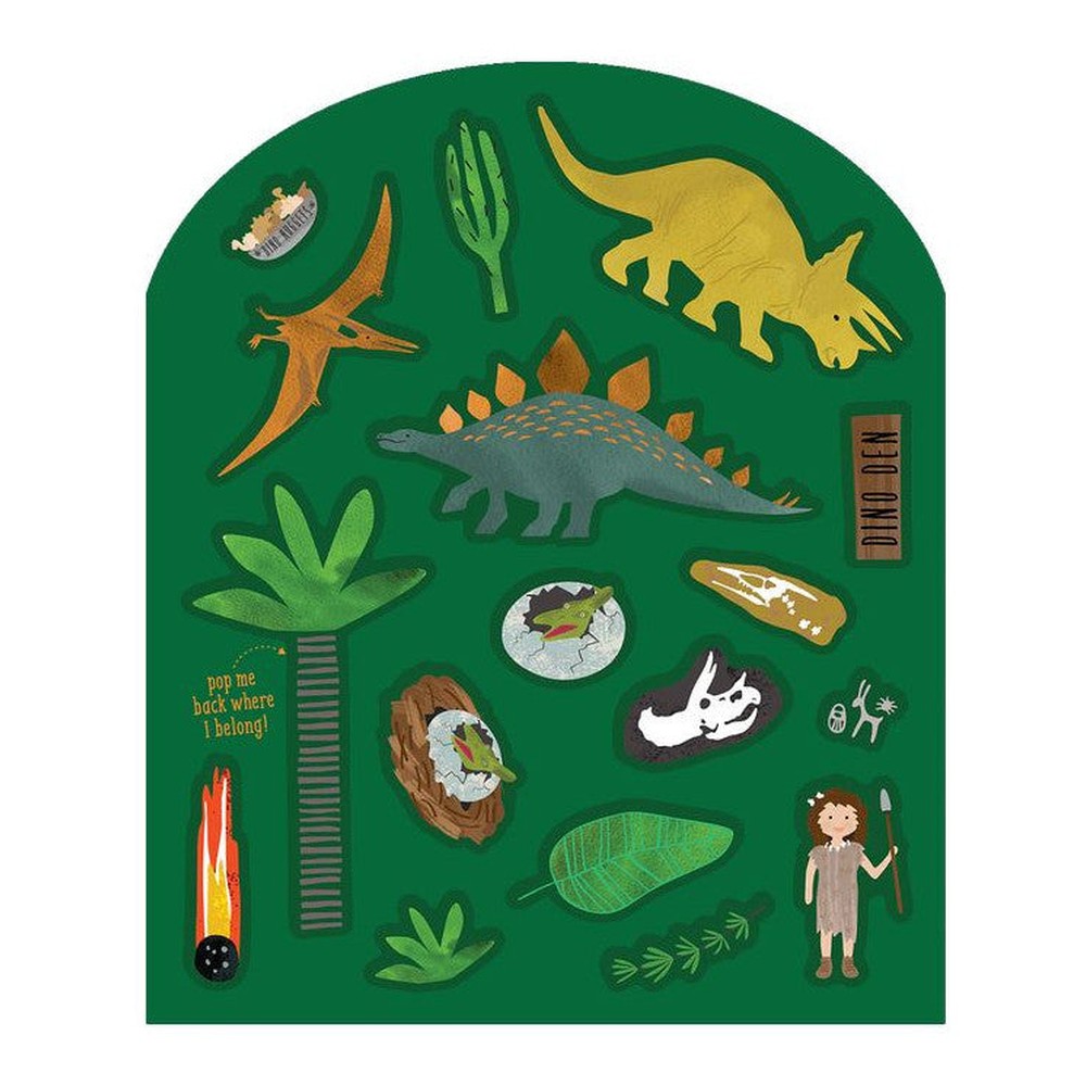 Zestaw naklejek Dinozaury Floss & Rock – ponad 50 naklejek i 2 plansze – zdjęcie 6
