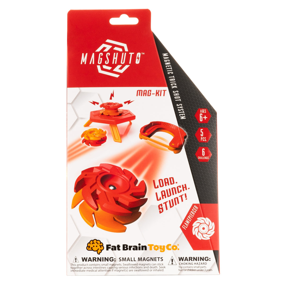 Zestaw startowy MagShuto Fat Brain Toy Co. – Flamepiercer, czerwony – zdjęcie 6