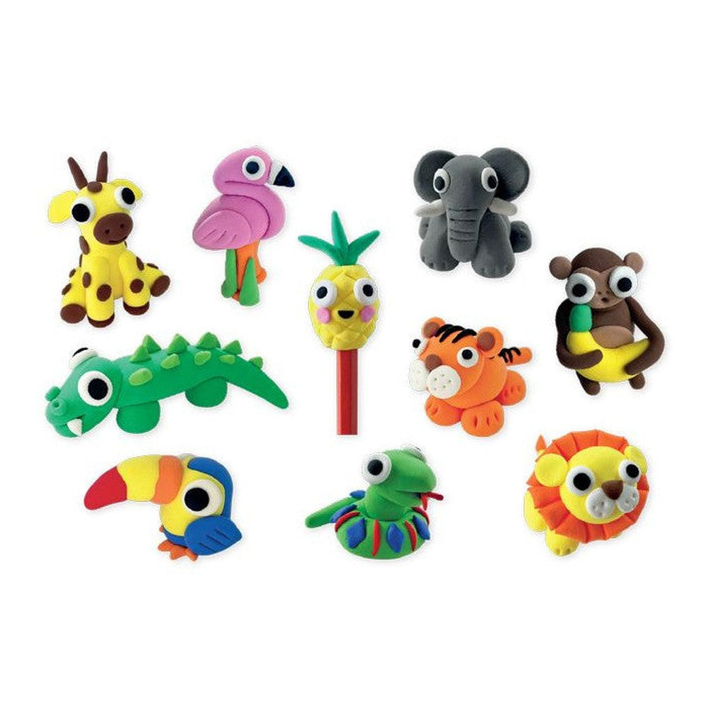 Zestaw z gliną do modelowania Dżungla Clay & Play Floss & Rock – 10 kolorów – zdjęcie 4