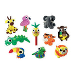 Zestaw z gliną do modelowania Dżungla Clay & Play Floss & Rock – 10 kolorów – zdjęcie 4