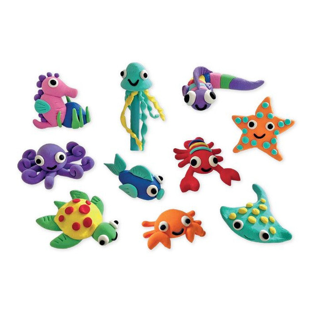 Zestaw z gliną do modelowania Ocean Clay & Play Floss & Rock – 10 kolorów – zdjęcie 4