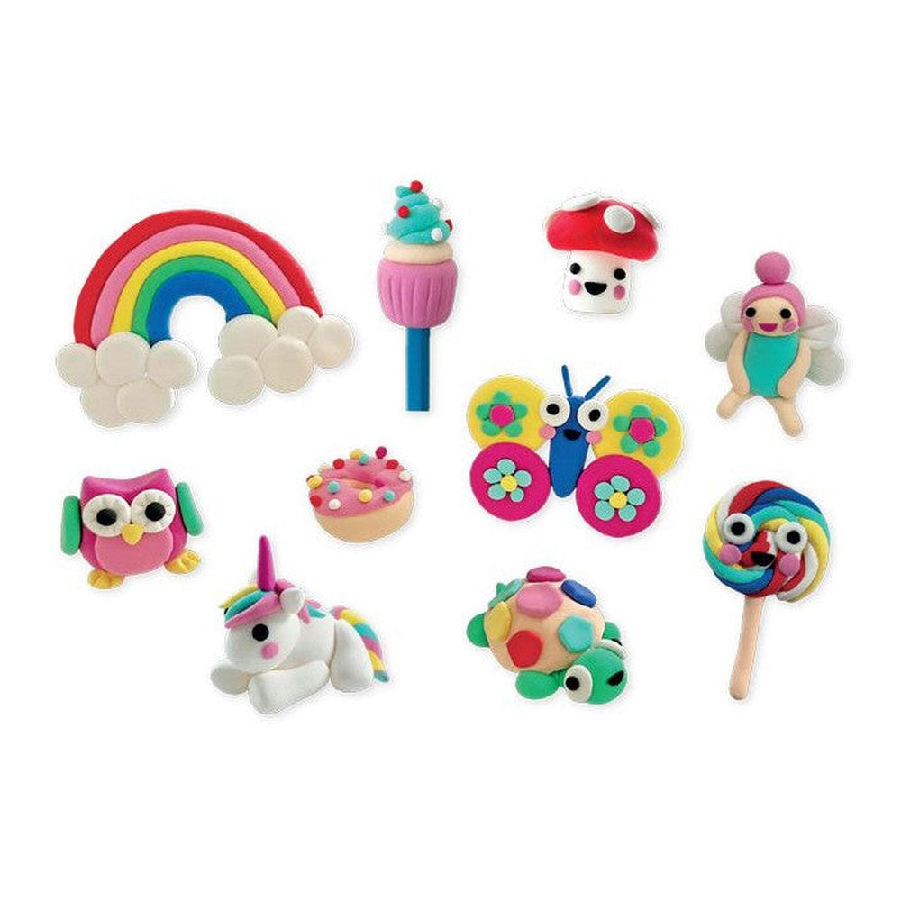 Zestaw z gliną do modelowania Tęczowe Wróżki Clay & Play Floss & Rock – 10 kolorów – zdjęcie 4