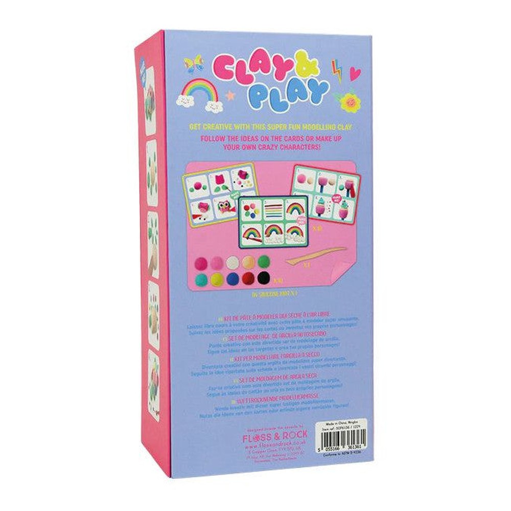 Zestaw z gliną do modelowania Tęczowe Wróżki Clay & Play Floss & Rock – 10 kolorów – zdjęcie 7